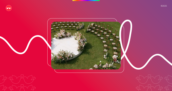 Fileiras curvas de cadeiras para cerimônia de casamento: tendência 2026 e como aplicar no seu dia